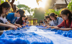 邵阳蓝印花布非遗课程走进校园，传承千年技艺绽放新光彩