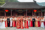 邵东宗祠集体婚礼倡导新风，30对新人践行“三书六礼”古制，传承传统文化