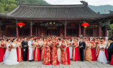 邵东宗祠集体婚礼倡导新风，30对新人践行“三书六礼”古制，传承传统文化