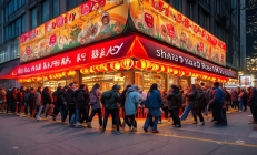 邵阳米粉纽约旗舰店盛大开业，美国食客排队3小时争尝地道湘味
