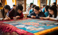 隆回花瑶挑花技艺走进校园，培育非遗传承新力量